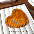 【MOQ 12 PCS】Leopard Print Acetate Mirror Comb, Rotatable Anti-static 2-in-1 Comb