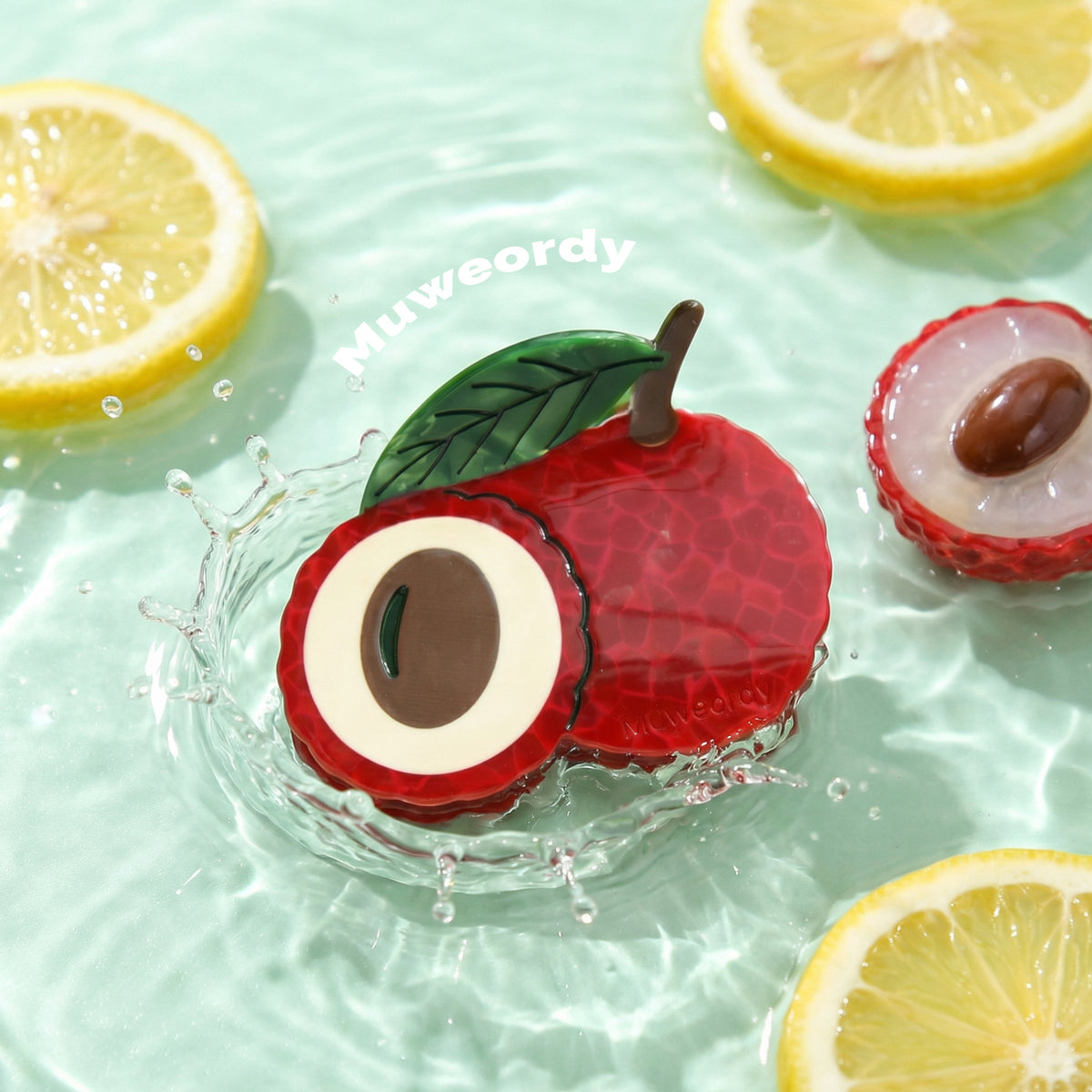 【MOQ 12 PCS】Playful Fruit Acetate Hair Claw – Elegant Shark Clip