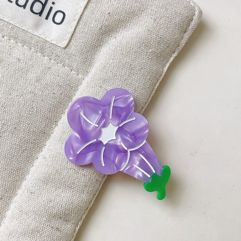 【MOQ 12 PCS】Cartoon Animal Tulip Acetate Hair Clip Bird Duckbill Side Bang Clip
