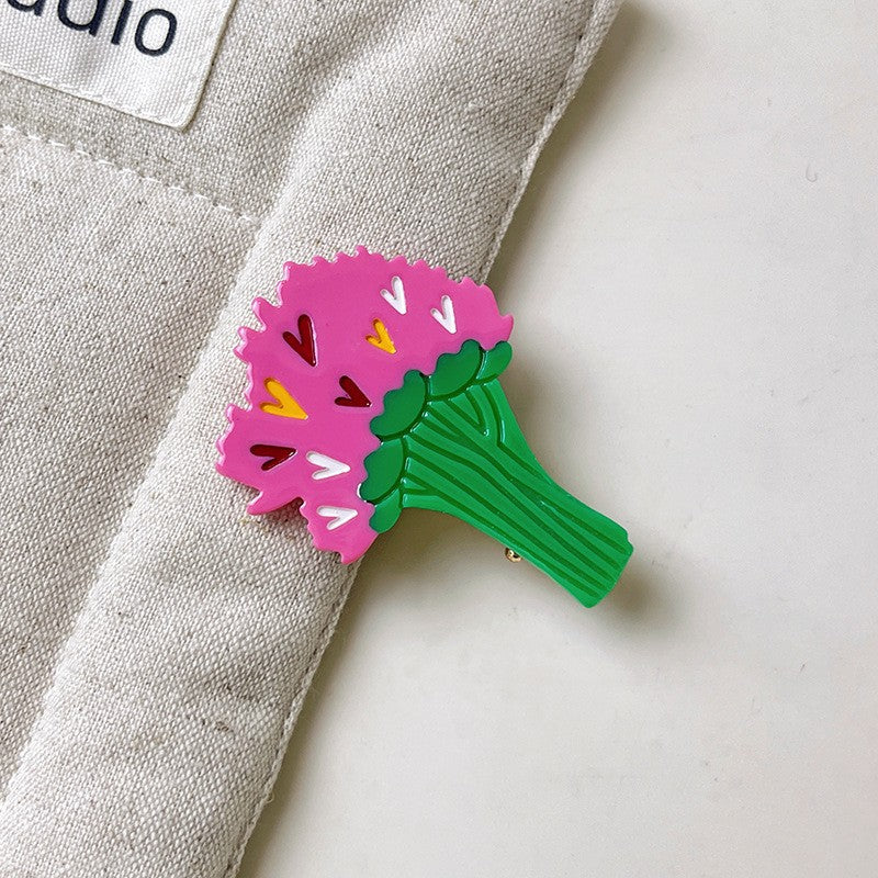 【MOQ 12 PCS】Cartoon Animal Tulip Acetate Hair Clip Bird Duckbill Side Bang Clip