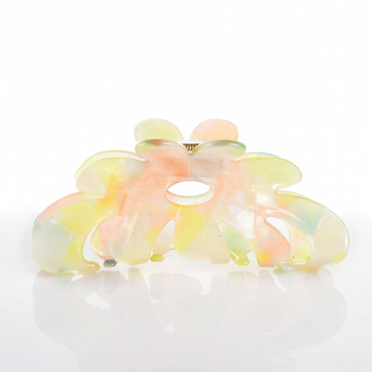 【MOQ 12 PCS】Floral Acetate Hair Claw, Vintage Colorful Shark Clip