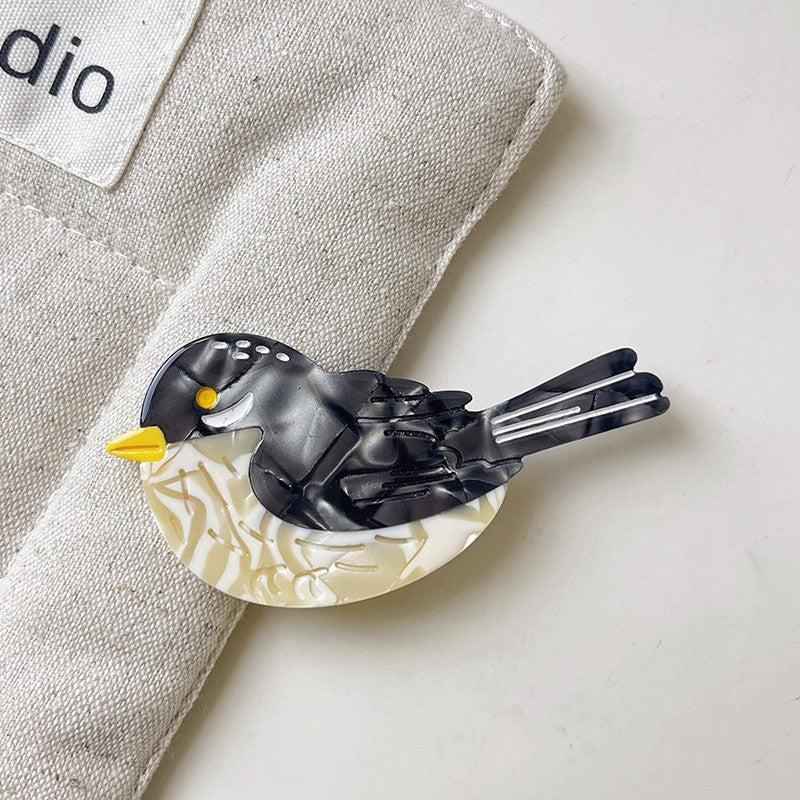 【MOQ 12 PCS】Cartoon Animal Tulip Acetate Hair Clip Bird Duckbill Side Bang Clip