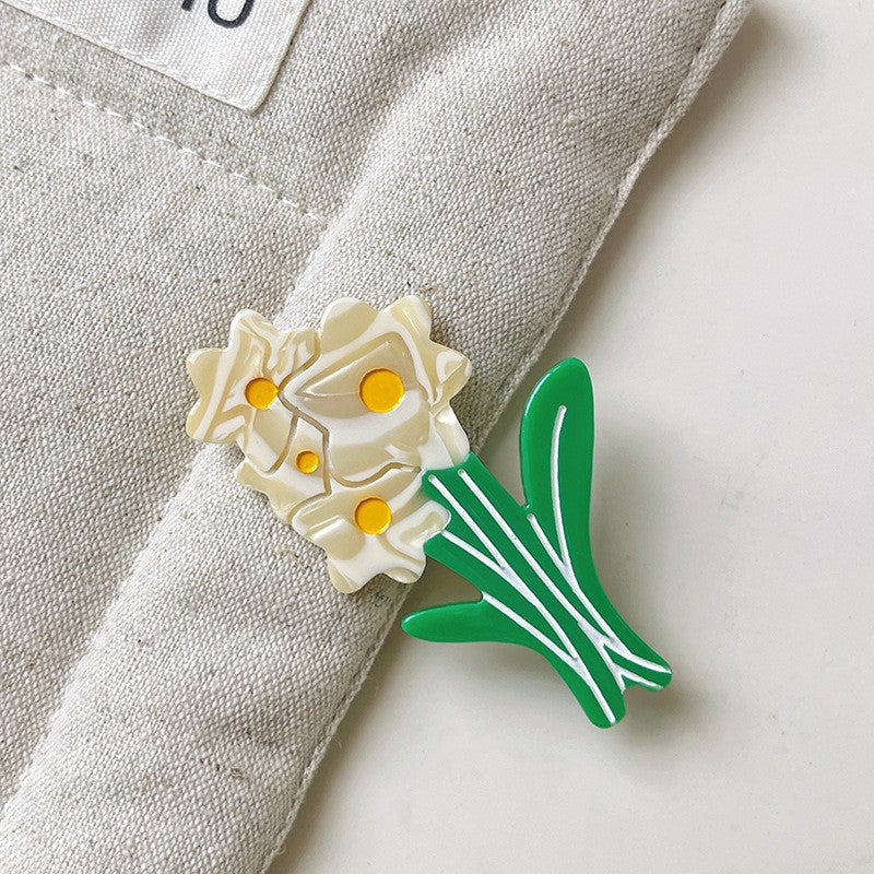 【MOQ 12 PCS】Cartoon Animal Tulip Acetate Hair Clip Bird Duckbill Side Bang Clip