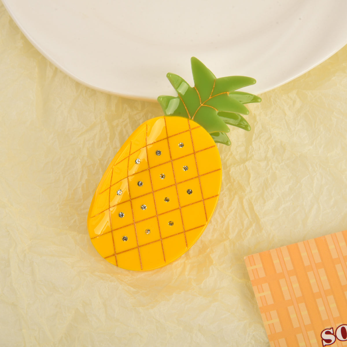 【MOQ 12 PCS】Acetate Fruit Claw Clip