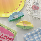 【MOQ 12 PCS】Acetate Lamb Cloud Claw Clip, Elegant Back Head Updo Hair Clip
